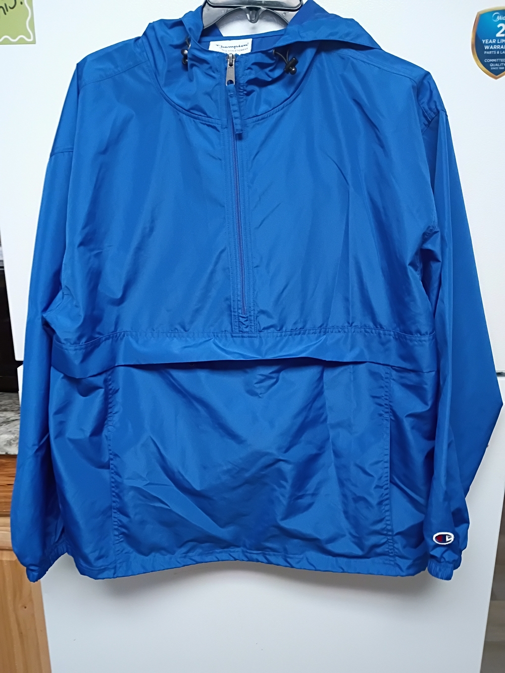 Champion Men’s Royal Blue Hooded Windbreaker Pullover